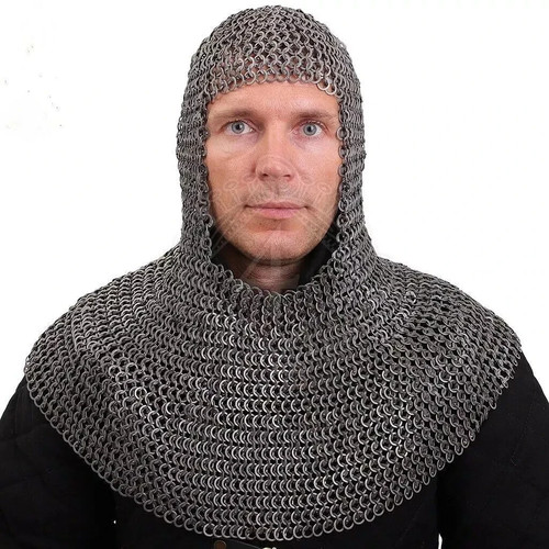 Medieval knight chainmail hood - knight,