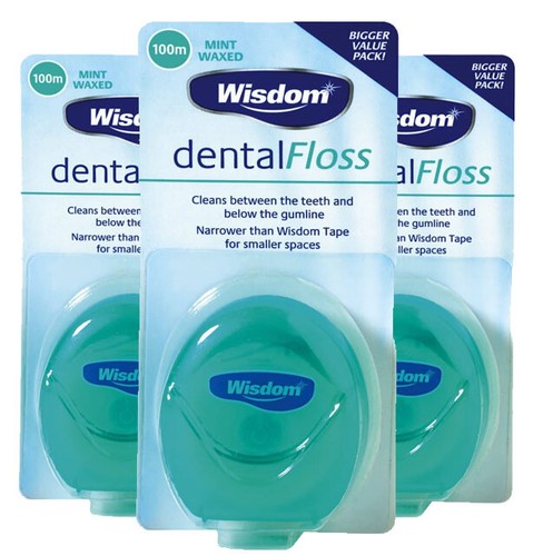 Wisdom dental floss mint waxed - dental,