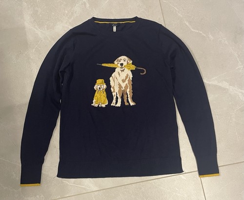 Joules navy fine knit jumper - fine,