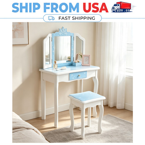 Kids vanity table set - vanity,