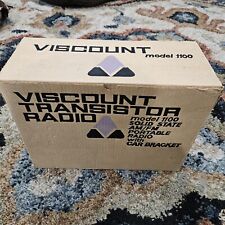 Vintage 60s Viscount Model 1100 AM/FM Radio Car 6v 12v +or- Ground New In Box!!!