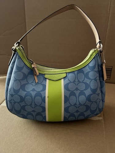 Coach blue signature - blue, stripe