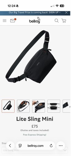 Bellroy lite sling mini - lite, black