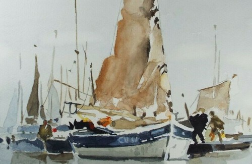 Original watercolour yachts - watercolour,, 'yachts