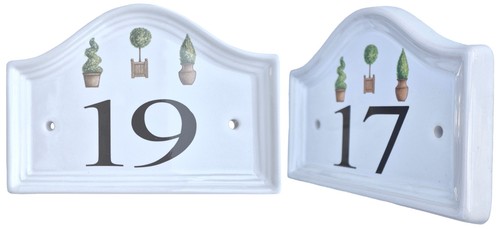 House number ceramic - sign, wall