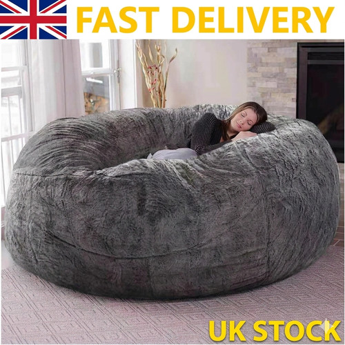 Luxury beanbag chair faux fur - chair,