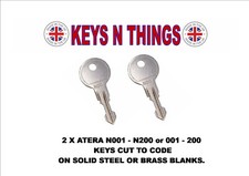 2 x Roof Box Roof bar keys