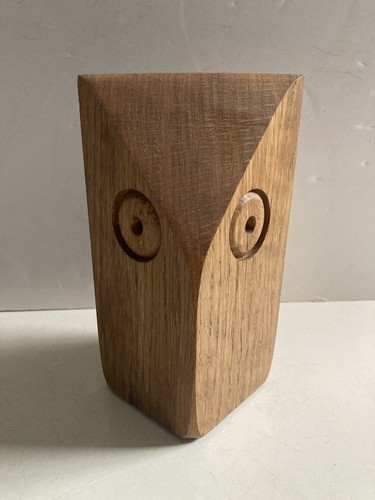 Vintage modernist wooden owl - vintage,
