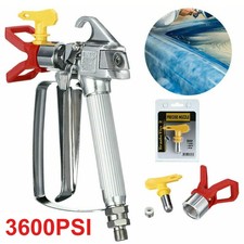 3600PSI High Pressure Airless Paint Spray Gun With 517 Spray Tip & Nozzle Seat