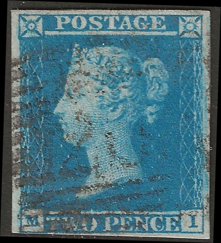 1849 two penny blue - qv,