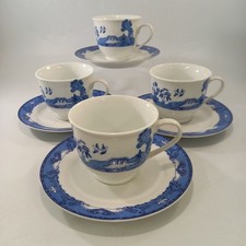 Royal Norfolk Blue Willow Cups