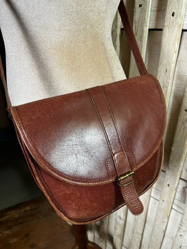 Vintage chestnut aged leather