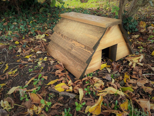 Lodge wooden hedgehog house - wooden,