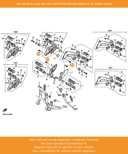 Yamaha bolt 90109 081g0 - bolt,, 90109-081g0