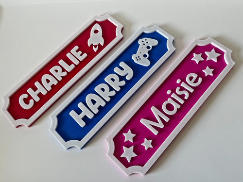 Bedroom door name signs - bedroom,