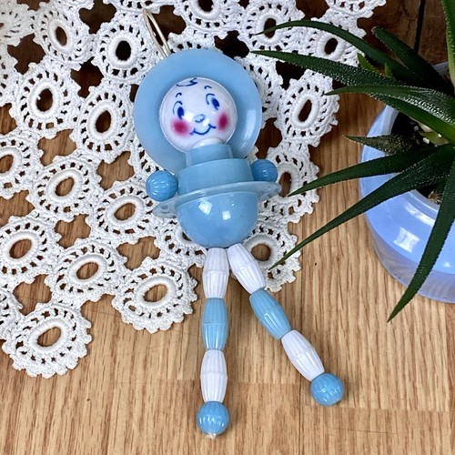 Vintage celluloid rattle crib - vintage,