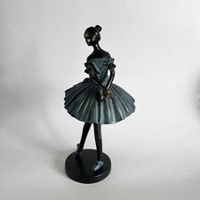 Faux bronze Ballerina statue, resin figurine 29cm in height