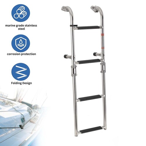 Foldable boat boarding ladder - foldable,