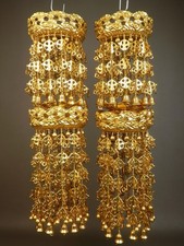 JAPANESE VTG H49cm 19.3" GOLD GILT WOOD YORAKU BUDDHIST SHRINE ALTER DECORATION