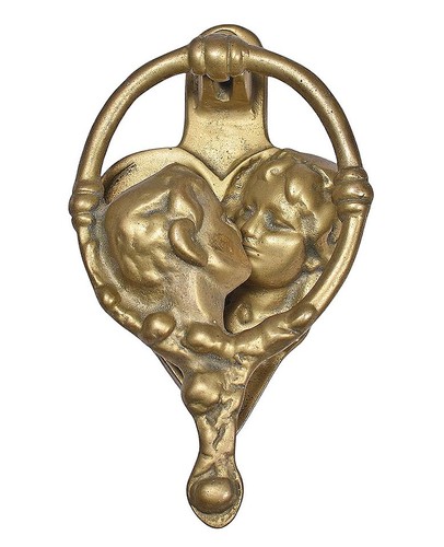 Vintage brass kissing lovers - kissing,