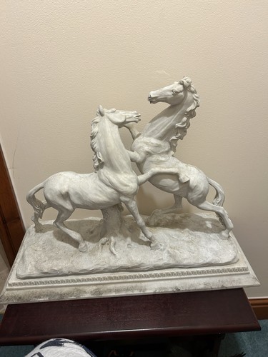 Large rearing horses sculpture - large,