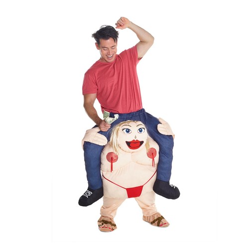 Adult fat stripper piggyback - fat,