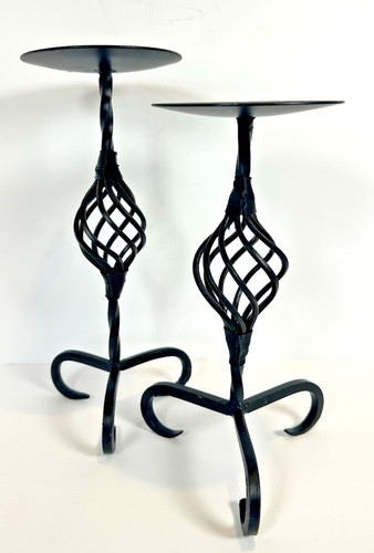 Wrought iron candle - candle, holder