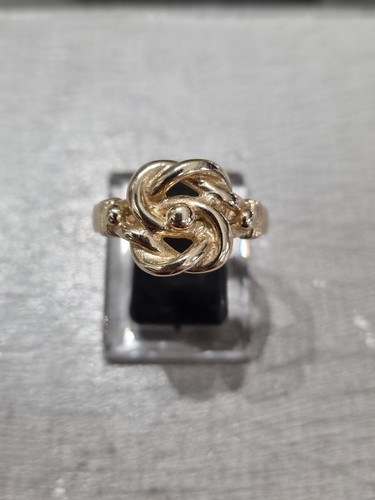 9ct yellow gold solid knot - solid,