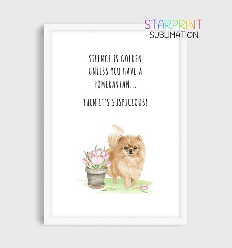 Pomeranian picture unframed - pomeranian,