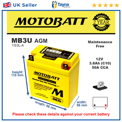 Mb3u motobatt quadflex agm - mb3u,