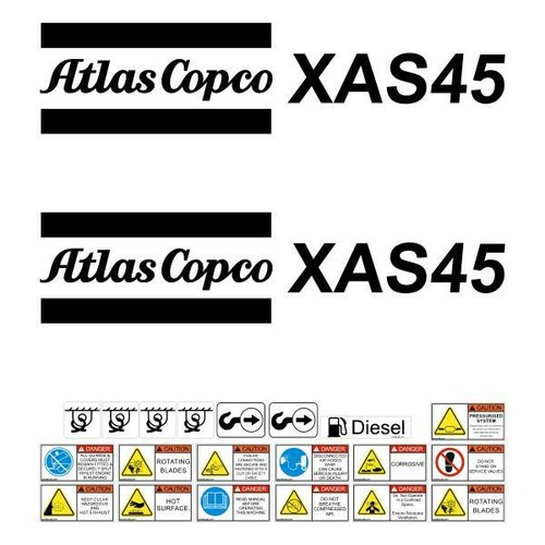 Atlas copco xas45 - atlas, decals