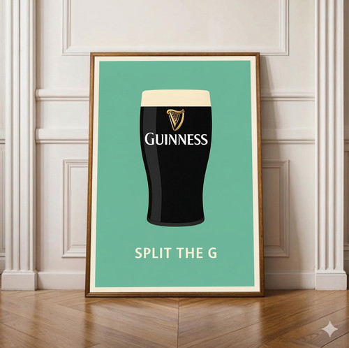Guinness split the - the, poster