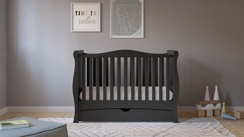 New gilbert black sleigh - sleigh, cot