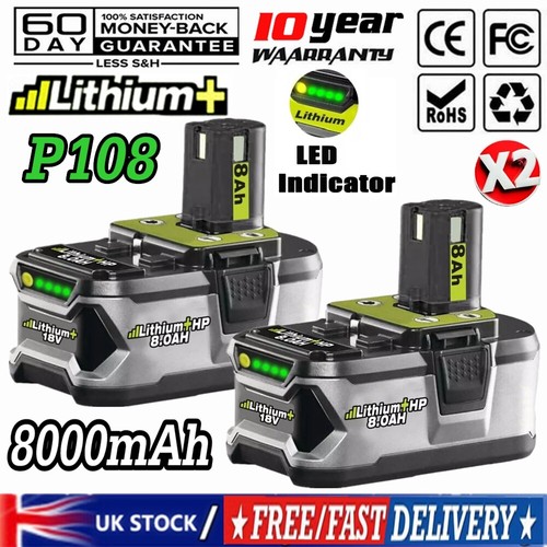 Pack battery 0ah for ryobi - 8.0ah,
