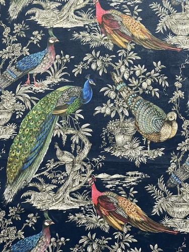 Peacock dark blue printed - peacock,