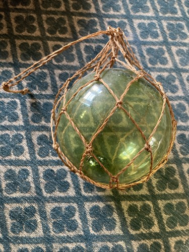 Vintage large hand blown green - blown,
