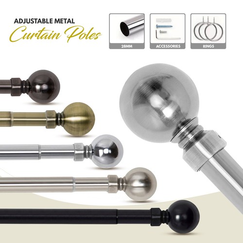 Heavy duty metal curtain pole - duty,
