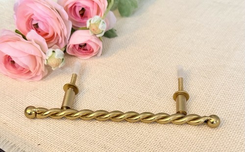Vintage drawer pull gold - pull,