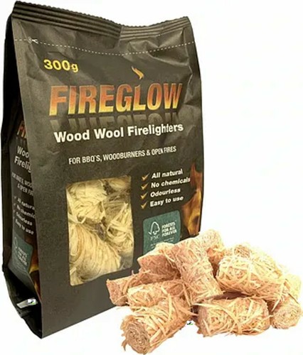 Wood wool firelighters natural - wood,