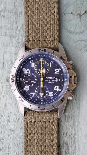 Seiko 7t92 0dx0 mens military - seiko, 7t92-0dx0