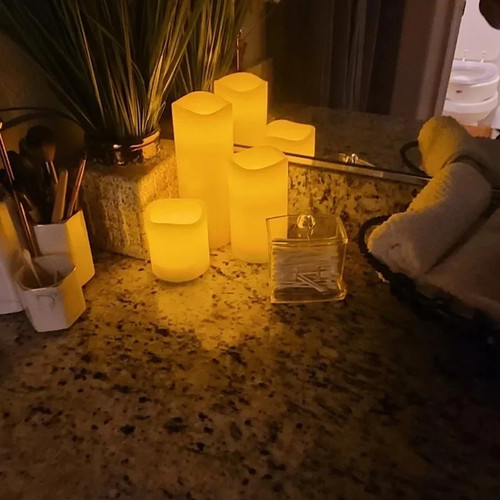 Led flameless pillar - led,