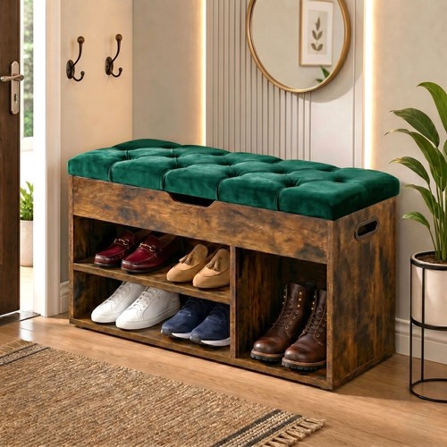 Ottoman shoe storage bench - storage,