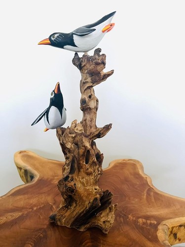 Penguin garden ornament gift - penguin,