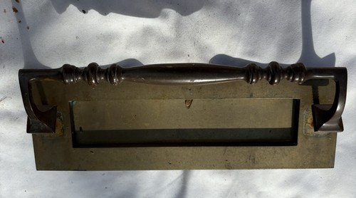 Vintage brass letterbox letter - vintage,