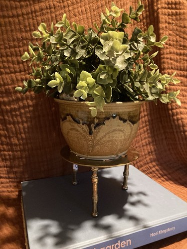 Vintage brass plant - brass,