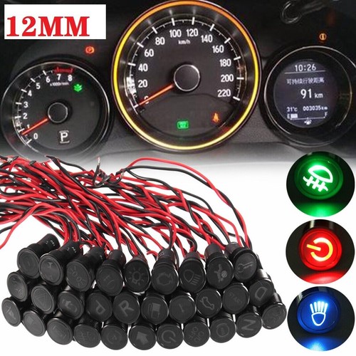 12mm led dash panel - led, warning