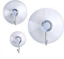 Kuuqa 30 Peices Plastic Suction Cup Sucker Pads with Hooks for Glass Window... 