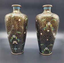 Two Antique Japanese Cloisonne Vase 19th Century Vases