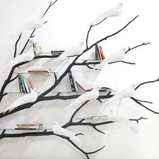 12pcs Artificial White Birds Feathered Mini Doves Decor For Xmas Tree