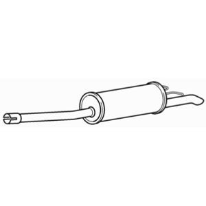 Rear exhaust silencer - rear, box